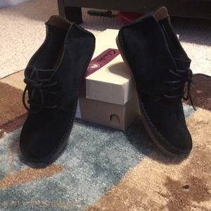 Black Suede Clark’s